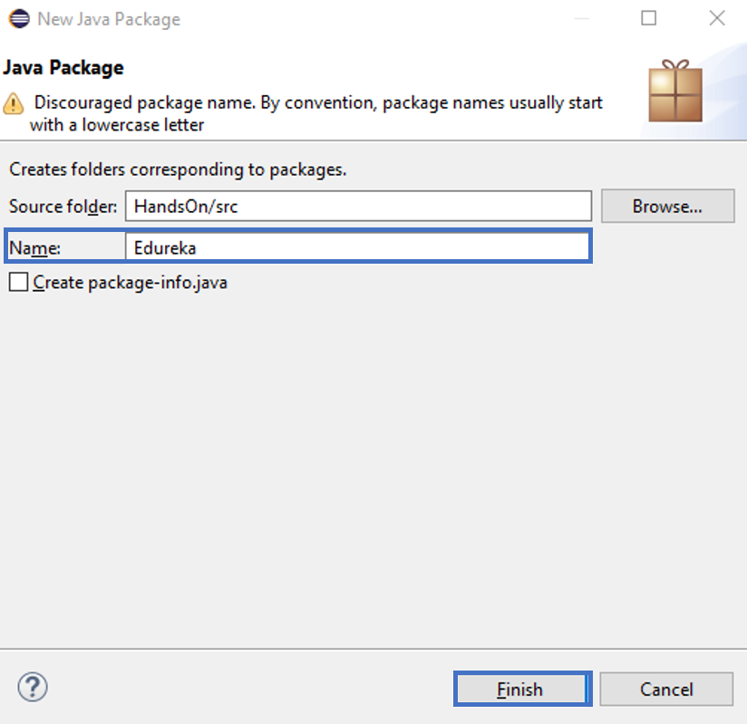 Package Name - How To Setup Eclipse IDE On Windows - Edureka