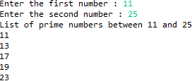 Prime Number between two numbers - Prime number program - Edureka