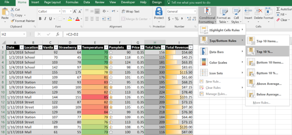 Top Bottom Rules 1 - Data Visualization using Excel - edureka