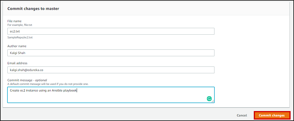 cc1 - AWS CodeCommit - Edureka