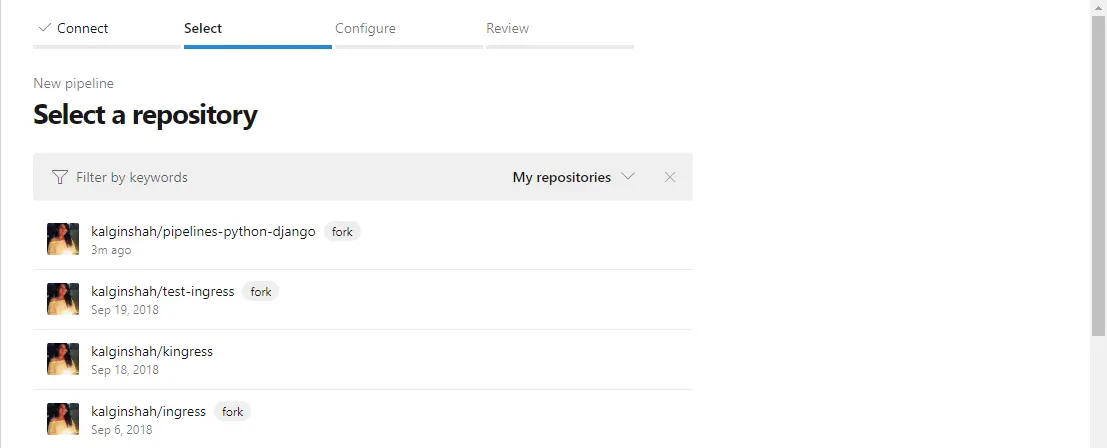Select Repository