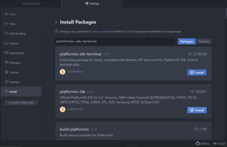 platformio-atom python-edureka