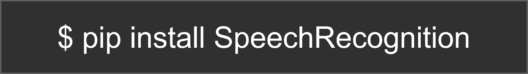 installation-speech recognition python-edureka