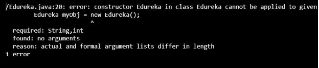 error-parameterized constructor in java- edureka