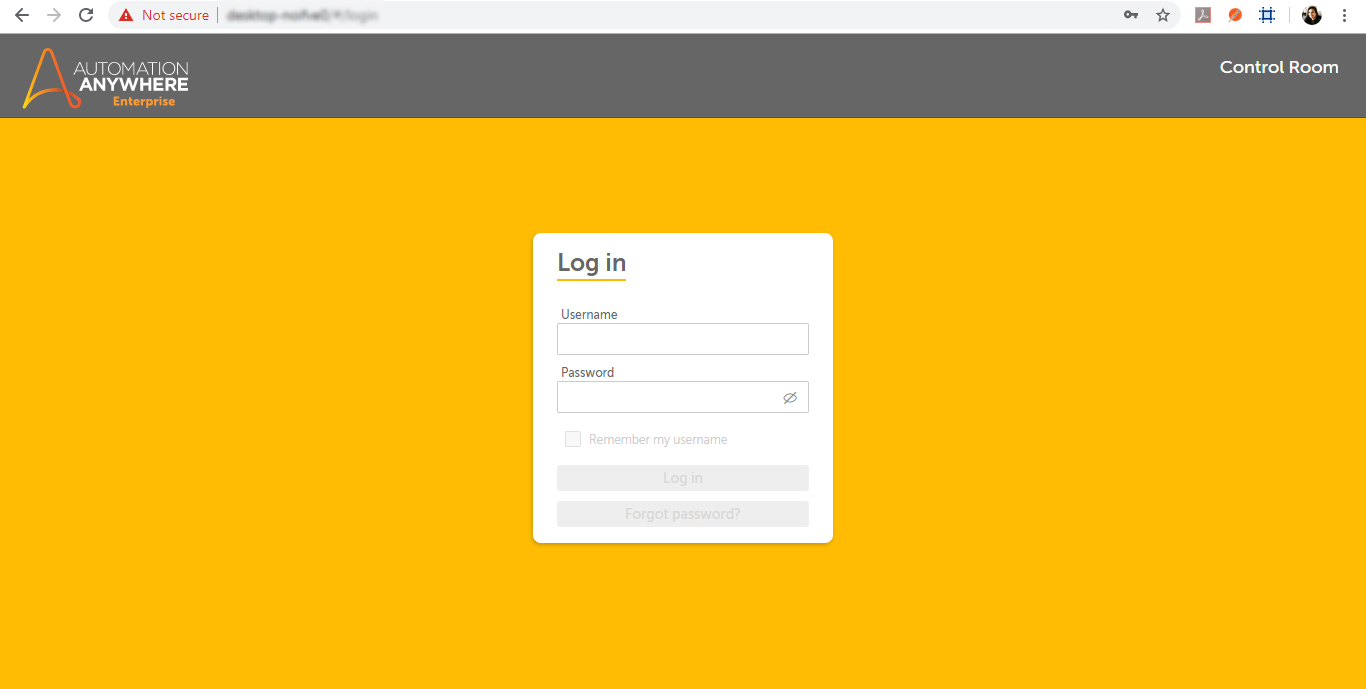 Login Control Room - Automation Anywhere Control Room - Edureka