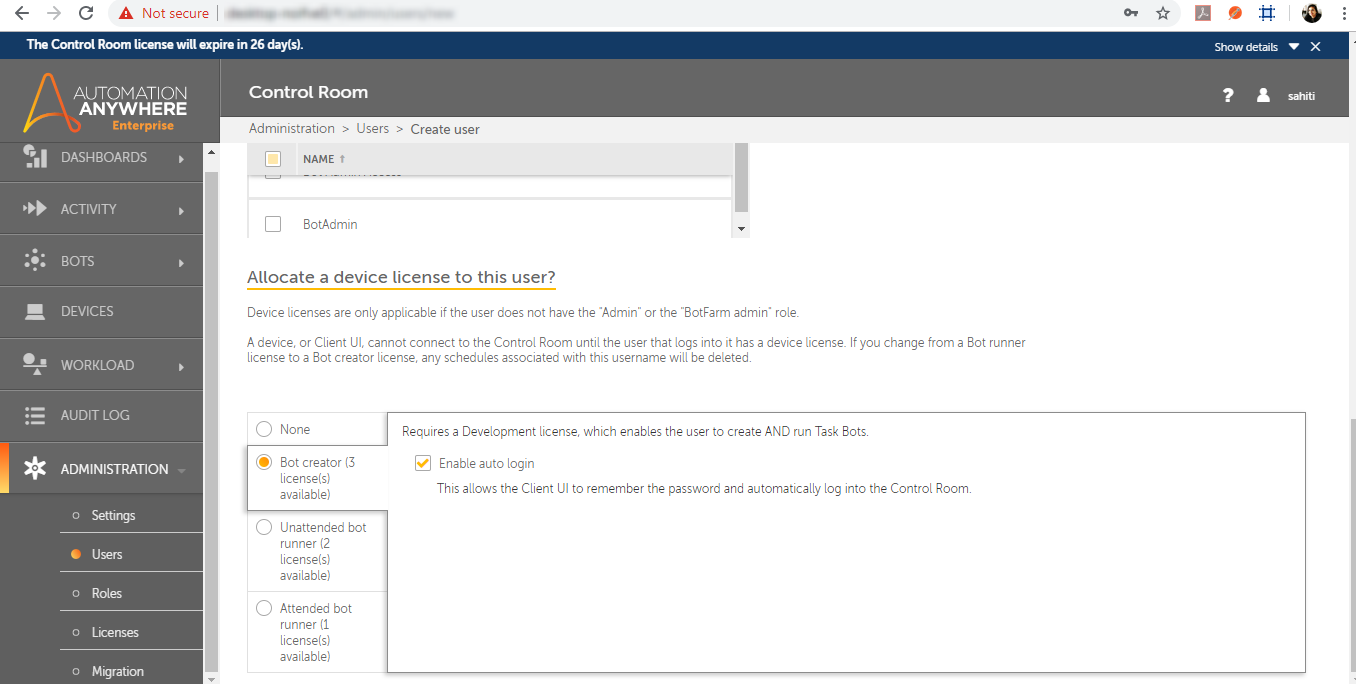 Allocate License - Automation Anywhere Control Room - Edureka