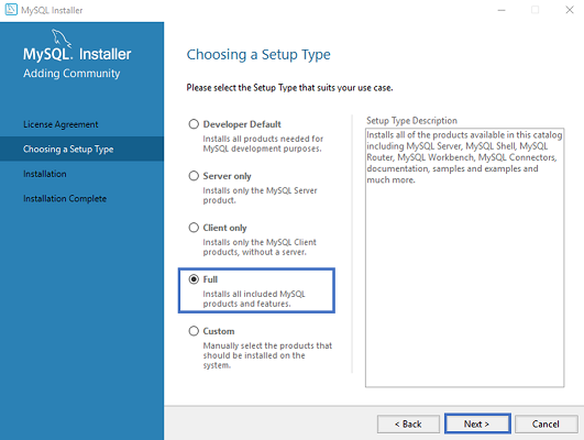 Choose Setup Type - Install MySQL - Edureka