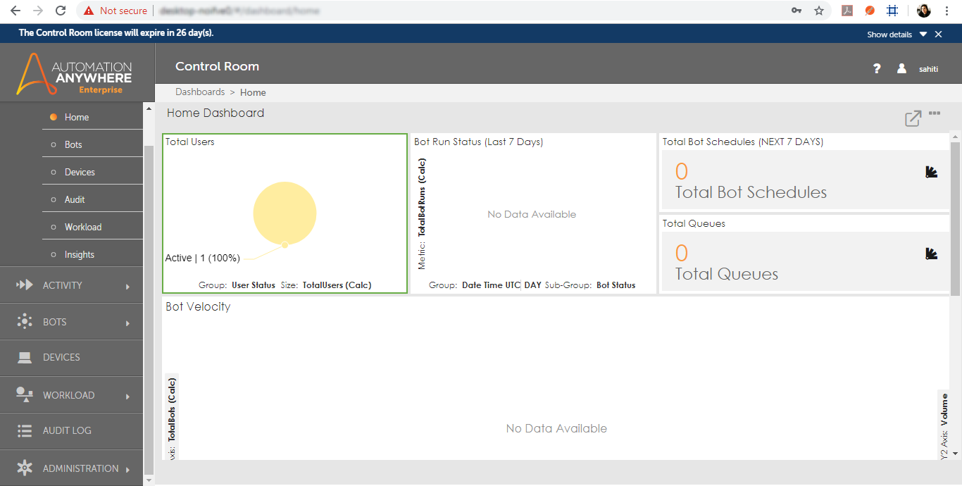 Control Room Dashboard - Automation Anywhere Control Room - Edureka