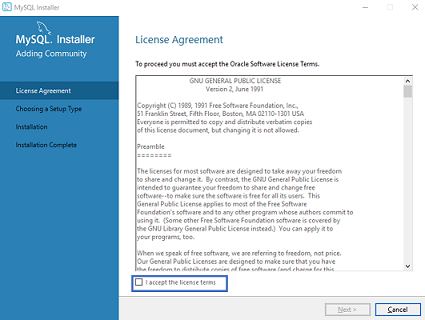 License Wizard - Install MySQL - Edureka