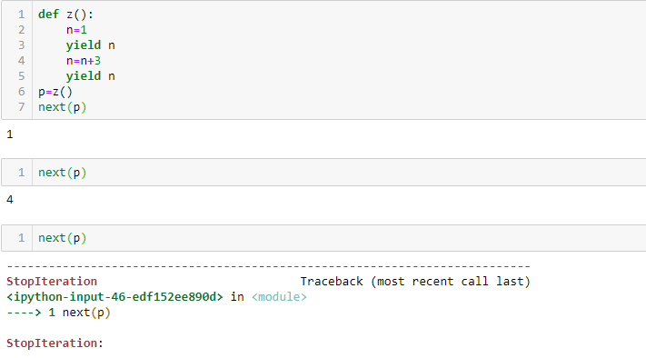 StopIteration2-Generators in Python-Edureka