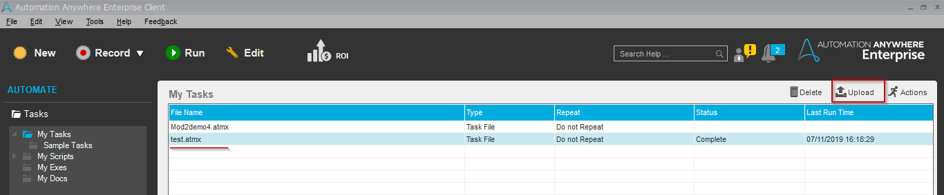 Upload Bot - Automation Anywhere Control Room - Edureka