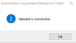 Upload Successful - Automation Anywhere Control Room - Edureka