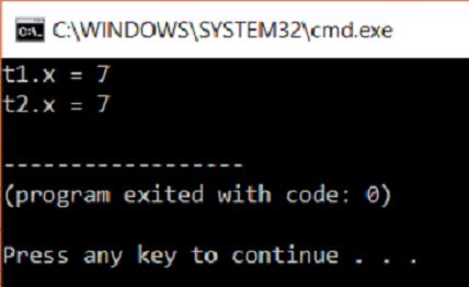 Output- Copy Constructor in C++-Edureka