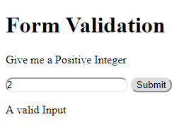 Javascript form validation