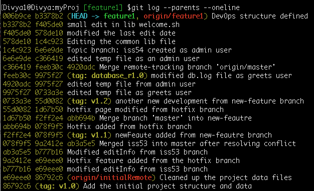 Command- Git log format history - Edureka