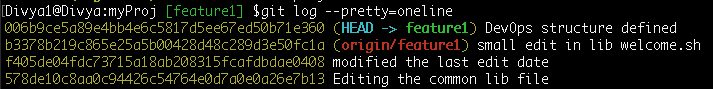 Commit - Git log format history - Edureka