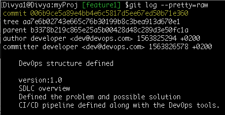 Pretty command- Git log format history - Edureka