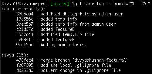 Command- Git log format history - Edureka