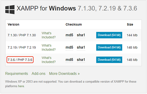 install-xampp-server-windows