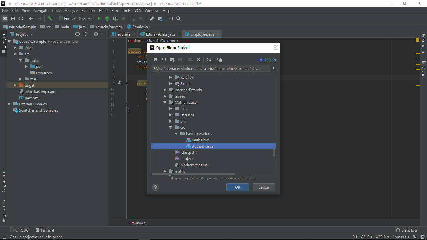 Open-project-intellij-edureka