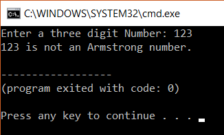 Output - Armstrong Number In C - Edureka