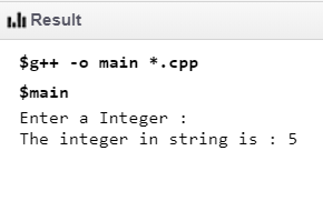 Output - Convert Integer To String - Edureka