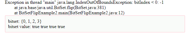 output - Bitset In Java - Edureka