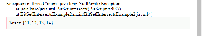 output - Bitset In Java - Edureka
