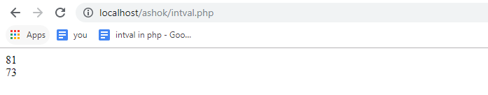 Output - Intval In PHP - Edureka