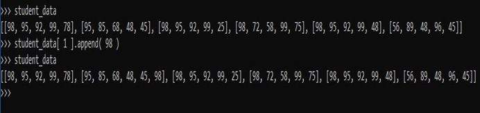 Output - 2D arrays in Python Edureka