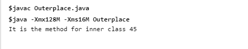 Output - Inner Class In Java - Edureka