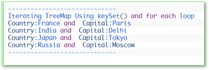 Output-TreeMap