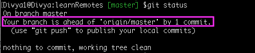 local/master ahead of origin/master