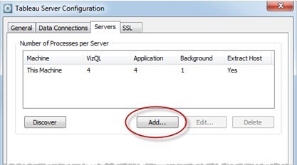 Tableau Server configuration