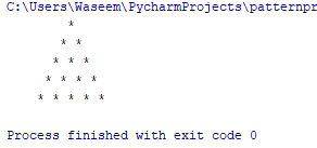 pyramid - python pattern programs - edureka