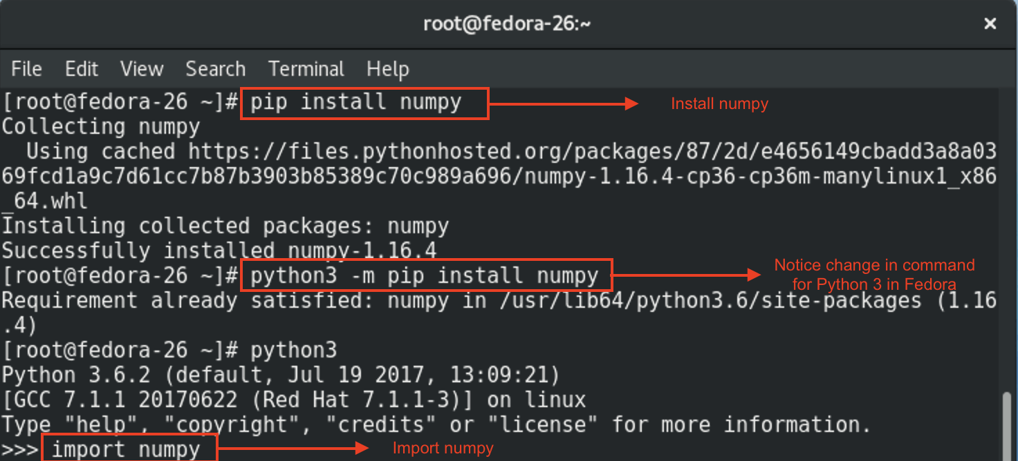 Output- Numpy installation - Edureka (6)