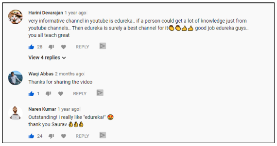 1 Million YouTube subscribers comments | Edureka Blogs | Edureka