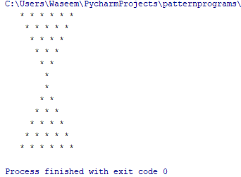 hourglass - python pattern programs - edureka