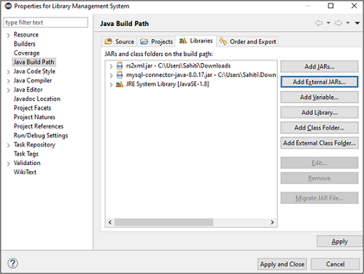 Add External JARS- Library Management System Project in Java - Edureka