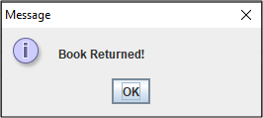 Book Returned - Library Management System Project in Java - Edureka