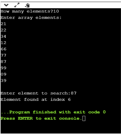 Linear search output | Edureka Blogs | Edureka