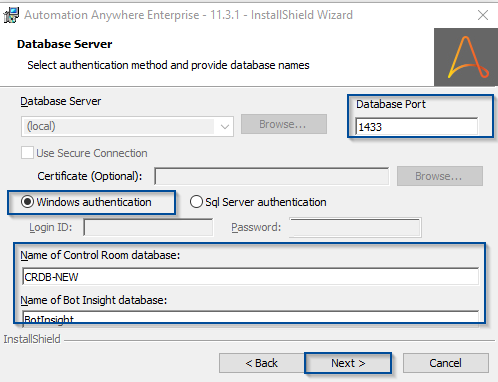 Database Server - Automation Anywhere Installation - Edureka