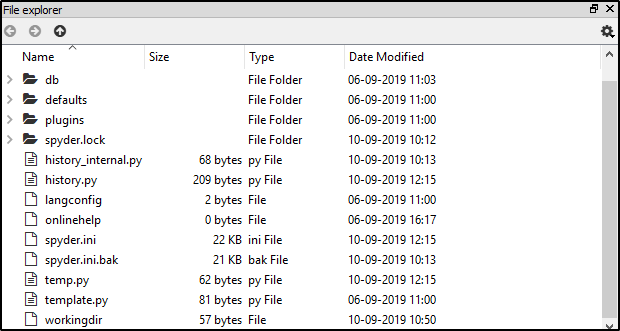 File Explorer-Python Spyder IDE-Edureka