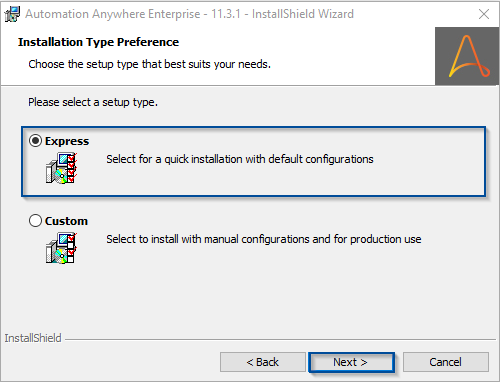 Installation Type Preference - Automation Anywhere Installation - Edureka