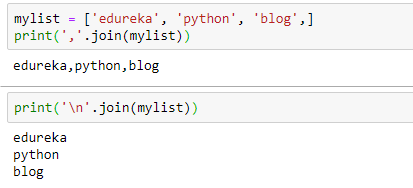 Ring tilbage Høflig Shinkan Python Program to Convert List to String | Edureka