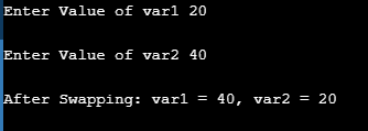 Output- Swapping of two numbers in C- Edureka