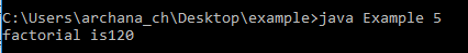 factorial - java command line arguments - edureka