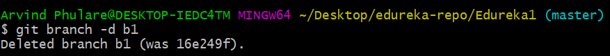 git branch -d