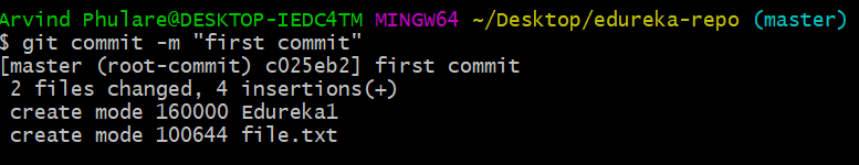 commit-linux commands in devops-Edureka