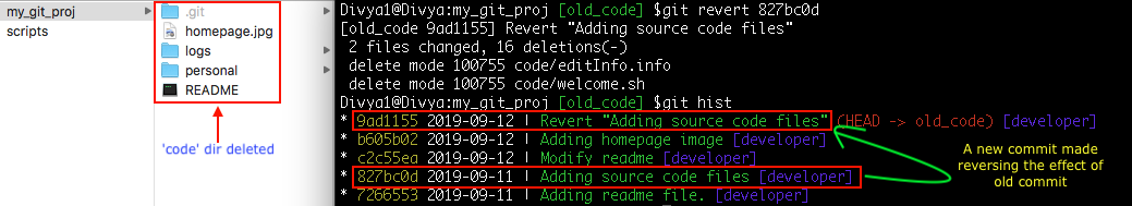 new commit with reverse of an older one- common git mistakes -Edureka